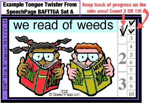 48 Illustrated S or R Tongue Twisters 6A!